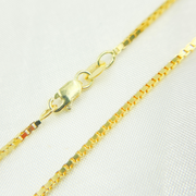 14K Solid Gold Box Link Chain